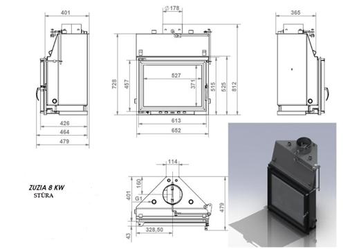 ZUZIA 8 kw Stūra CA